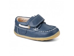 Pantofi baieti Ahoy din piele naturala bleumarin