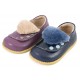 Pantofi fete Quennie din piele naturala bleumarin