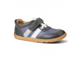 Pantofi baieti sport Up and Away din piele natural gri/ mov