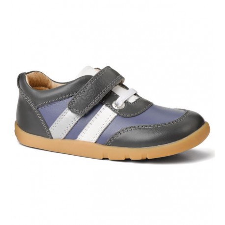 Pantofi baieti sport Up and Away din piele natural gri/ mov