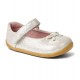 Pantofi fete argintiu Little Ballerina din piele naturala