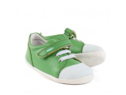 Pantofi copii verde Scribble din piele naturala