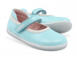 Pantofi fete Twirl din piele naturala bleu aqua