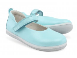 Pantofi fete Swirl din piele naturala bleu aqua