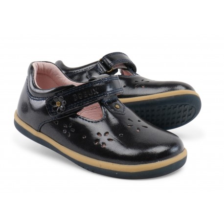 Pantofi fete negru Midnight Gloss din piele naturala lacuita