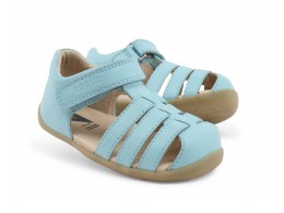 Sandale fete Jump din piele naturala bleu
