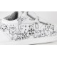 Pantofi sport copii Custom din piele naturala alba