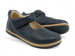 Pantofi fete Charm din piele naturala bleumarin