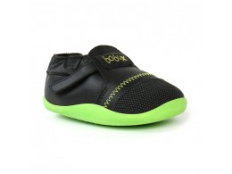 Pantofi copii negru/ lime Xplorer din piele naturala si lana merinos