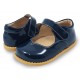 Pantofi fete Astrid din piele naturala lacuita bleumarin