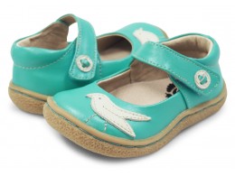 Pantofi fete Pio Pio din piele naturala verde acqua
