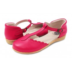 Pantofi fete Fresca din piele naturala roz