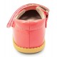 Pantofi fete Bow din piele naturala coral