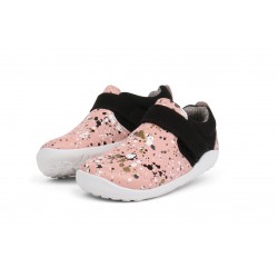 Pantofi sport fete Spekkel din piele naturala roz