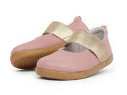 Pantofi fete Sparkle din piele naturala roz