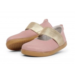 Pantofi fete Sparkle din piele naturala roz