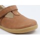 Pantofi fete Louise din piele naturala maron caramel
