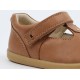 Pantofi fete Louise din piele naturala maron caramel