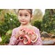 Sandale fete Tabby din piele naturala roz coral