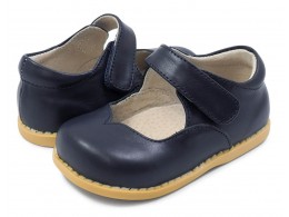 Pantofi fete Astrid din piele naturala bleumarin