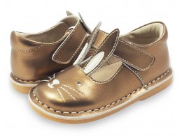 Pantofi fete aramiu Molly din piele naturala