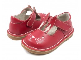 Pantofi fete rosu Molly din piele naturala