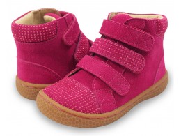 Ghete fete Jamie din piele naturala intoarsa magenta