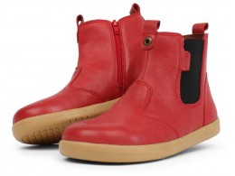 Ghete copii Outback Kid din piele naturala rosie