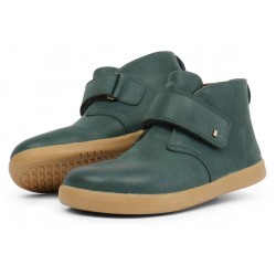 Ghete copii Pioneer Kid din piele naturala verde