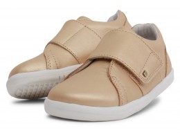 Pantofi sport fete Boston din piele naturală aurie