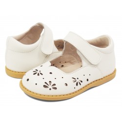 Pantofi fete Astrid din piele naturală albă