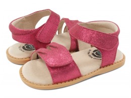 Sandale fete Athena din piele naturală roz magenta
