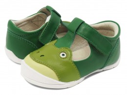 Pantofi copii Froggie din piele naturală verde
